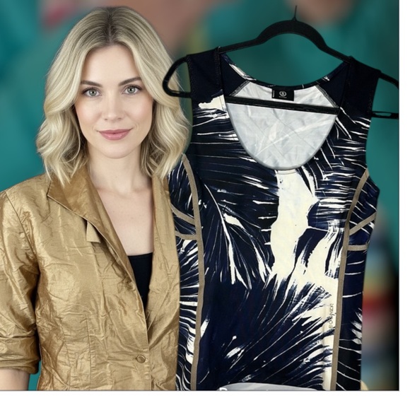 Bogner Tops - Bogner navy leaf athletic tank M